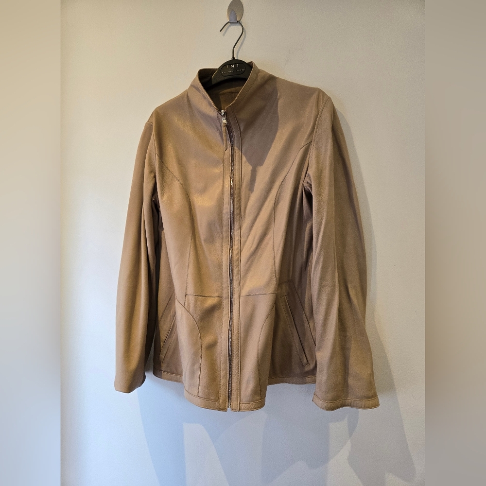 Anna Piazza Pitti Firenze Reversible Leather/Suede Jacket IT 40 US 6